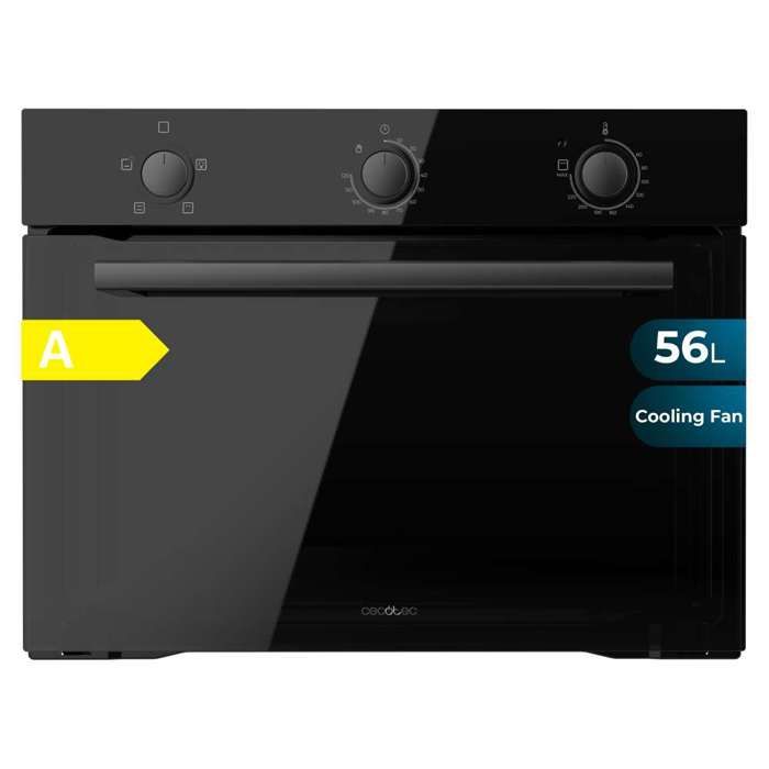 Cecotec Four Encastrable Bolero Hexa C134500 Glass Black A de 56 L. 2600W 4 fonctions mode convection base vapeur X2