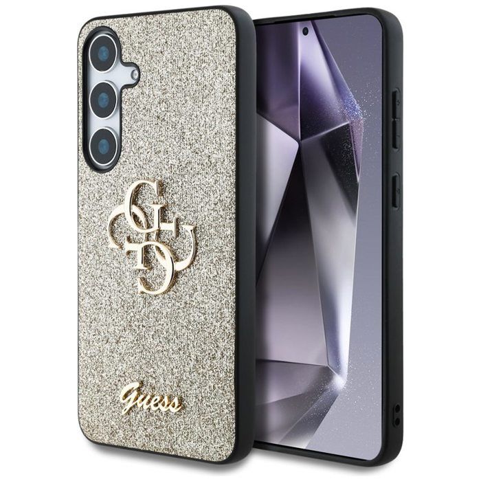 Coque Guess Fixed Glitter Big 4G Metal Logo pour Samsung Galaxy S25 - vue 2
