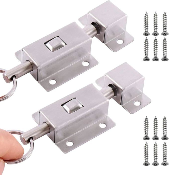Moraillon De Cadenas En Acier Inoxydable 304 – Avec Cadenas Et Vis – Pour Porte, Tiroir, Armoire, Grange – Épaisseur 2 Mm, Dimensions 103 X 39 Mm