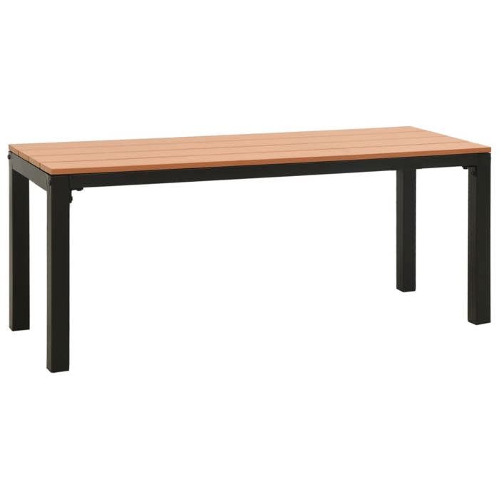 VENTE-FLASH Banc de jardin - Siège/Meuble - 110 cm acier et WPC marron et noir @4933507