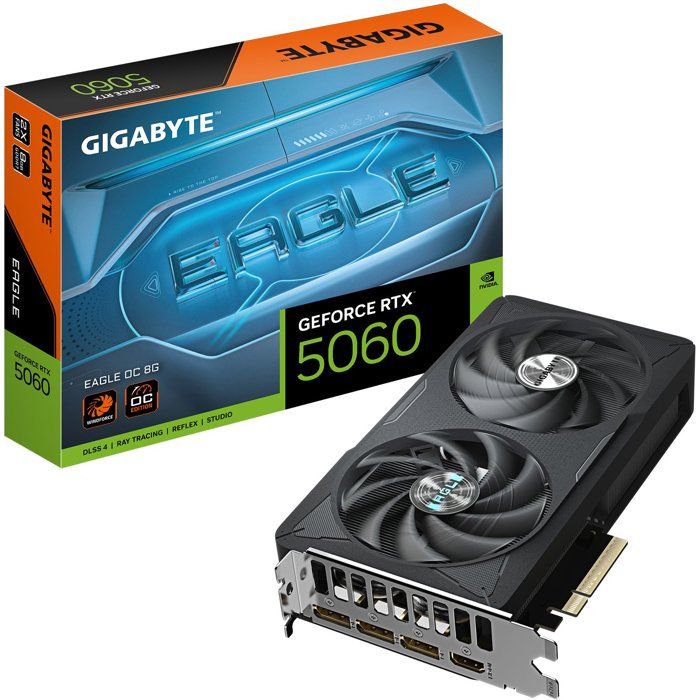 Carte Graphique GIGABYTE GeForce RTX 5060 EAGLE OC 8G – 8 Go GDDR7, PCI-E 5.0, NVIDIA DLSS 4 - vue 8