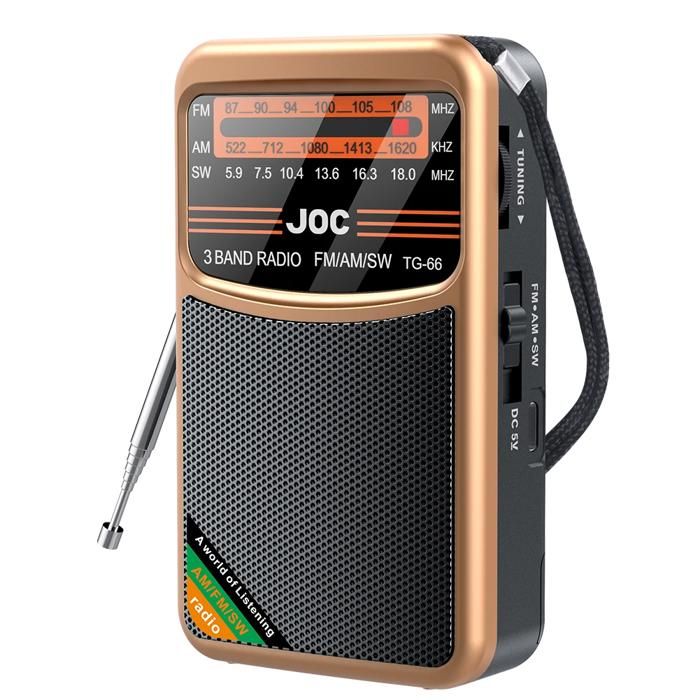 Radio De Poche Portable AM/FM à Piles - Mini Radio Avec Haut-Parleur Pour Randonnée, Urgences, Musique (Noir)