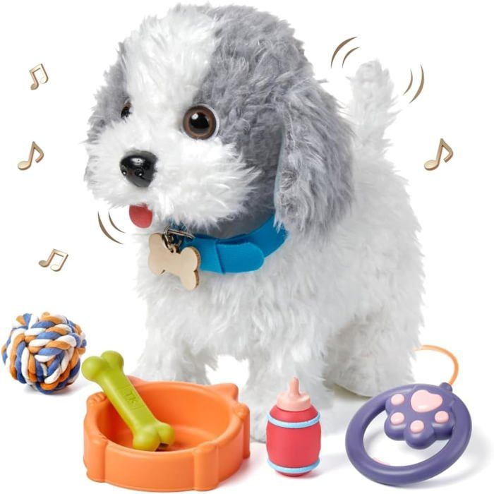 Chien Robot OR OR TU Jouet Enfant Peluche Interactif avec Télécommande et Sons