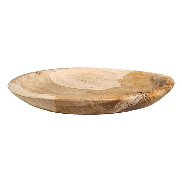 Assiette / Vide poche / Plat décoratif D. 27 cm bois de teck - PLATO Meubletmoi