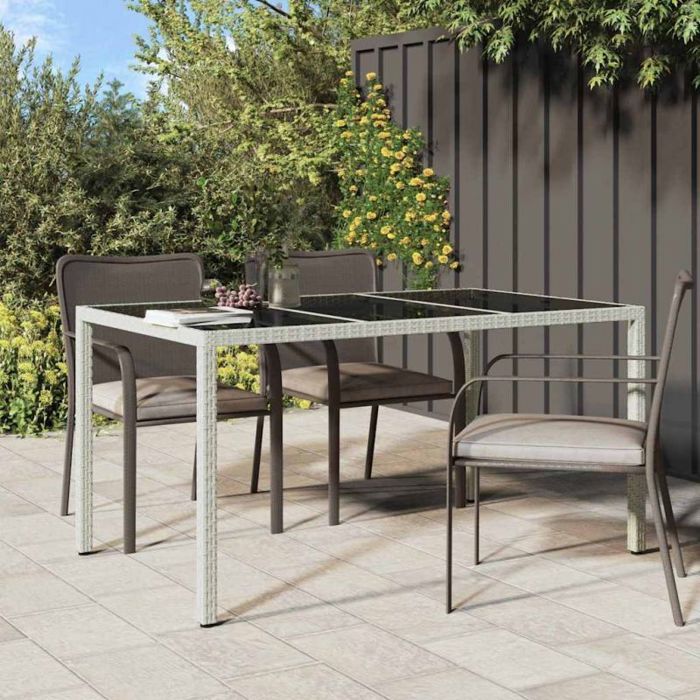 vidaXL Table de jardin 150x90x75 cm Poly Rattan - vue 3