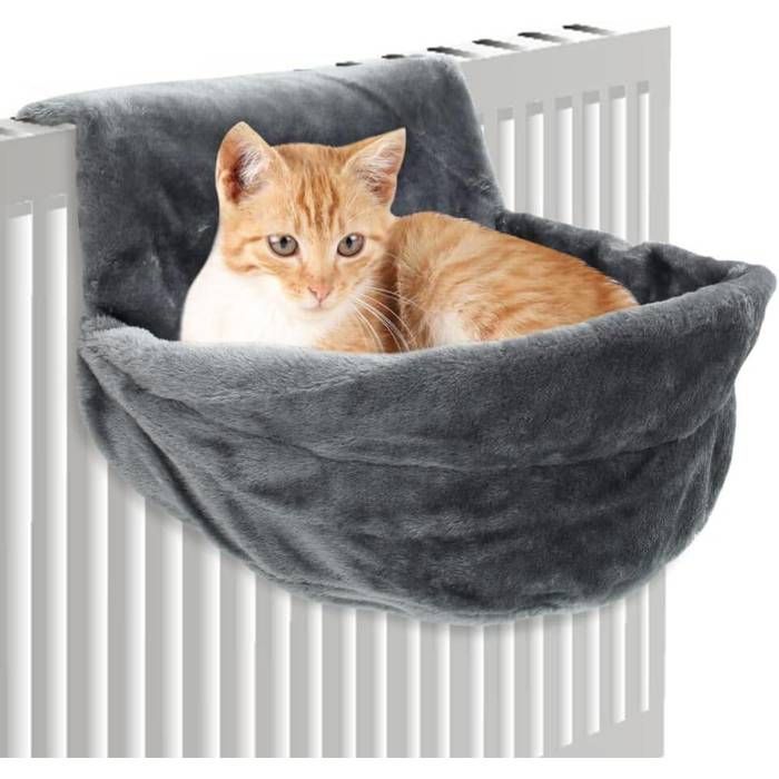 Hamac Chat Radiateur - XJYDNCG - Lit de radiateur pour chat Chaud Et Confortable - 46x39cm - Gris