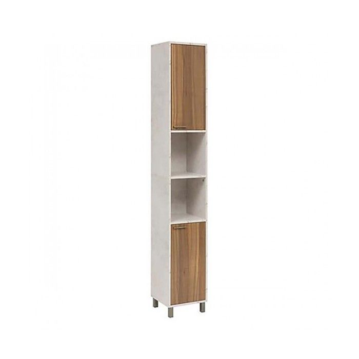 Meuble Colonne de Rangement avec étagères amovibles et 2 portes - Longueur 32 x Profondeur 30 x Hauteur 194 cm