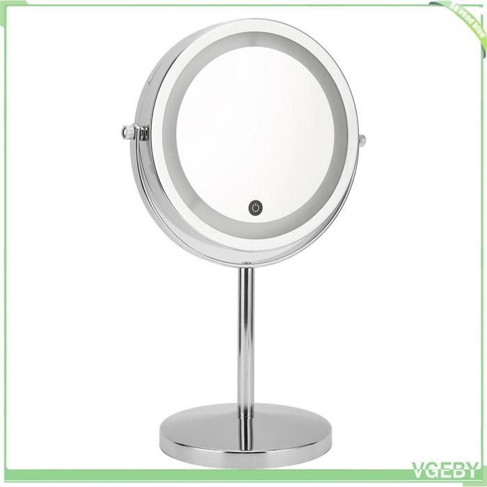 Miroir grossissant de maquillage - FAFEICY - Miroir LED double face - Éclairage LED tactile - Fonction mémoire - 325 cm
