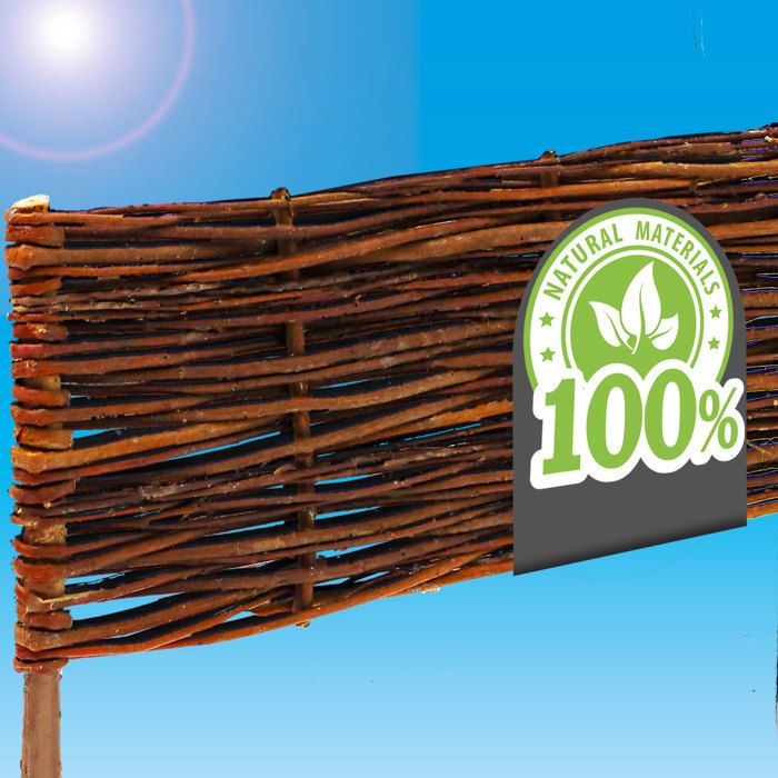 10 pcs. Bordure de Jardin en Osier 100x30 - Bordure a Planter Barrière Parterre