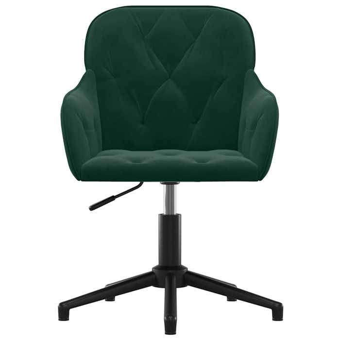 Chaise bureau/siège pivotant Vert - SWEETY Chaise pivotante de bureau - 1 PALCE -Vert foncé Velours CL69698651833