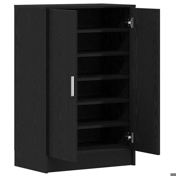 Décoratif - Armoire de rangement à chaussures - Cabinet couloir - chêne noir 60x35x92 cm - Bois dingénierie 8304931