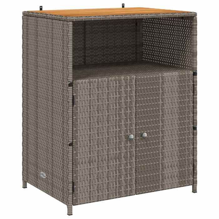 Armoire de rangement {1 pièce} design beau et solide Gris 70 x 50 x 87 cm Polyester et Roly Ratten ucx20s80