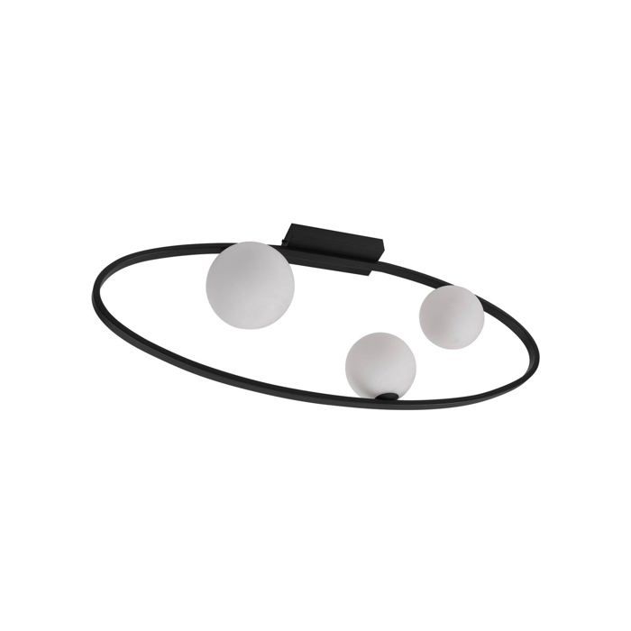 Plafonnier - Lucande - lampe de plafond - Verre - 80 x 14 5 x 32 5 cm - noir Plafonnier - Lucande - lampe de plafond - Verre - 80 x 14 5 x 32 5 cm - noir
