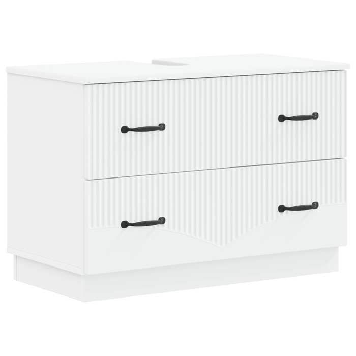 vidaXL Meuble sous Lavabo de Salle de Bain HOORN Blanc 82 x 41 x 56 cm 897235