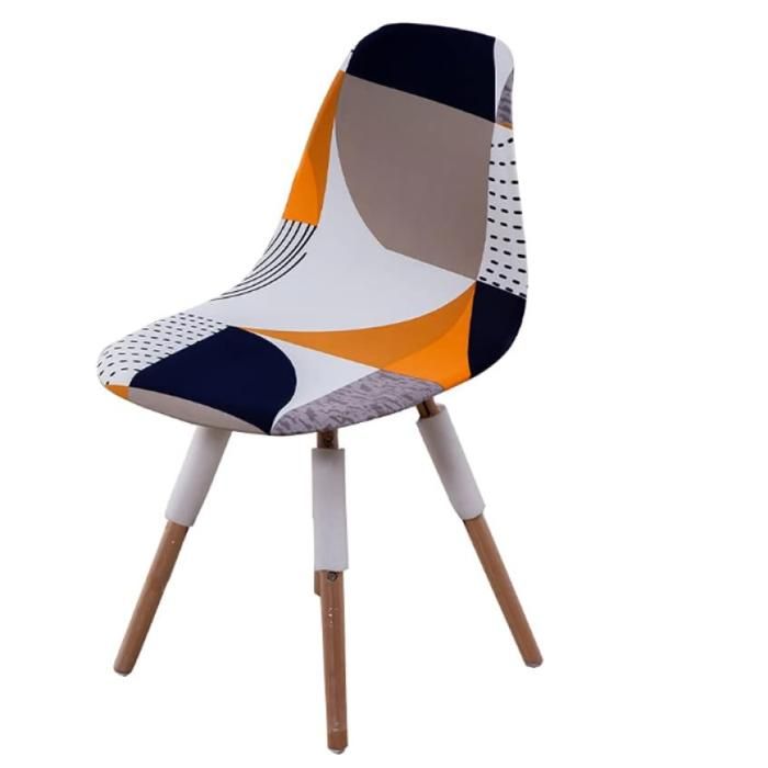 Housse Chaise Scandinave Extensible Lot 6 Protection Chaise Salle À Manger Motif Géométrique Cuisine Salon-Eurpan HOUSSE DE CHAISE