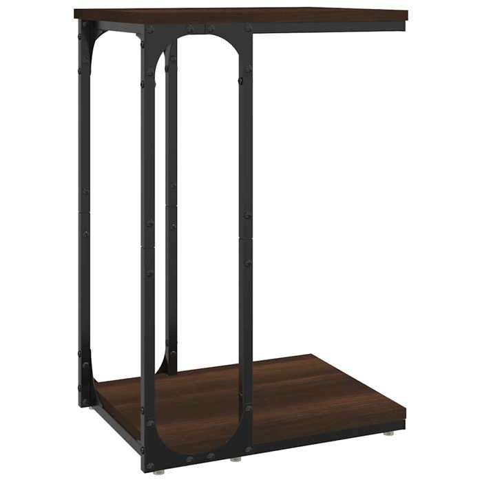 NEW Table dappoint pour snacks cafe - Petite Table de Salon Chêne marron 40x30x60 cm Bois dingénierie FR_64320