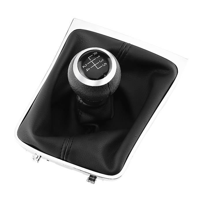 Pommeau De Levier De Vitesse 5 Vitesses Pour Peugeot 207 Et 307 CC SW - Remplacement Direct, Cuir Et Chrome