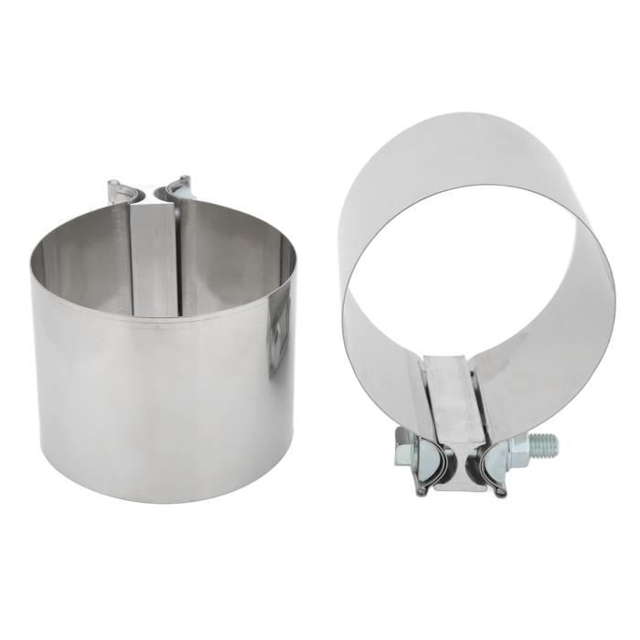Collier De Serrage échappement Acier Inoxydable 45 Mm - Double, Universel, Longueur 95 Mm