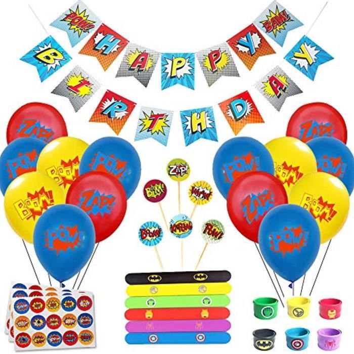 Support A Decorer Ensemble De Decor D Anniversaire De Super Heros 31 Paquets Banniere De Joyeux Anniversaire Et Ballons De Super Achat Vente Figurine Decor Gateau Cdiscount Support A Decorer Ensemble De Decor D Anniversaire De Super Heros 31 Paquets Banniere De Joyeux Anniversaire Et Ballons De Super Achat Vente Figurine Decor Gateau Cdiscount