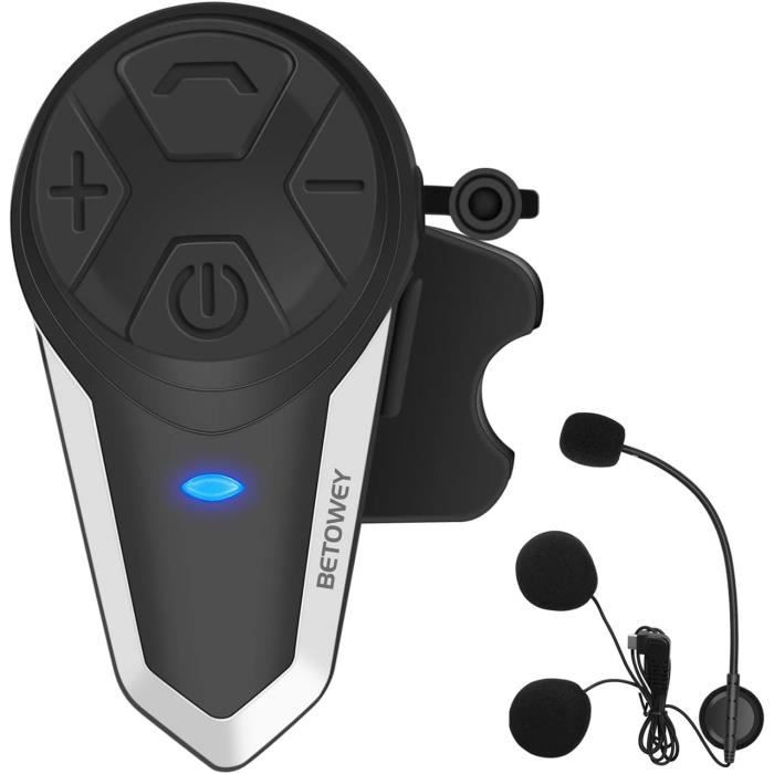 Intercom Moto Bluetooth,Casques Kit Moto Main Libre Ecouteur Bluetooth/Oreillette  Anti Bruit Casque Communication Système - Cdiscount Auto