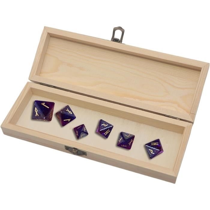 Boîte à cartes en bois revêtue de tissu antique pour différents jeux de