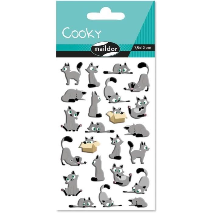 Etui 28 stickers 3d cooky 1 planche princesses 2 - Maildor