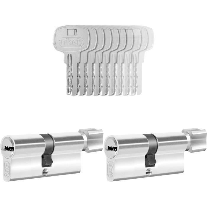 Cylindre De Serrure Gerda 30/30 Nickel Satiné - Chit Chaat