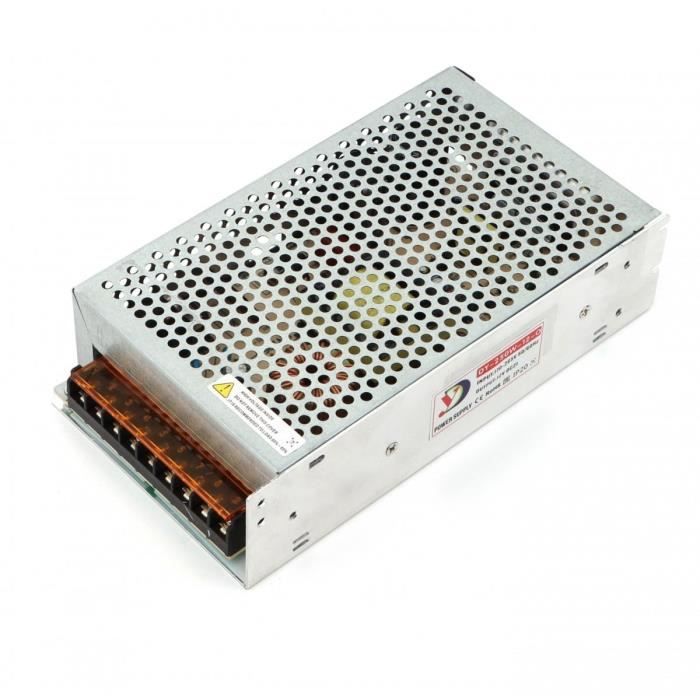 12V 180W Alimentation,AC110V-220V à DC12V 15A Transformateur de Tension