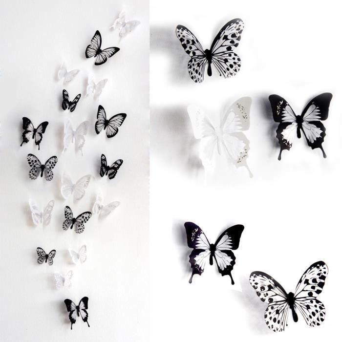 3d papillon Stickers muraux décor à la maison cart... – Grandado