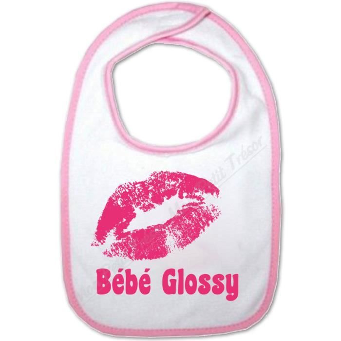Bavoir Bebe Rose Fille Bisou Rouge A Levre Glossy Cdiscount Puericulture Eveil Bebe