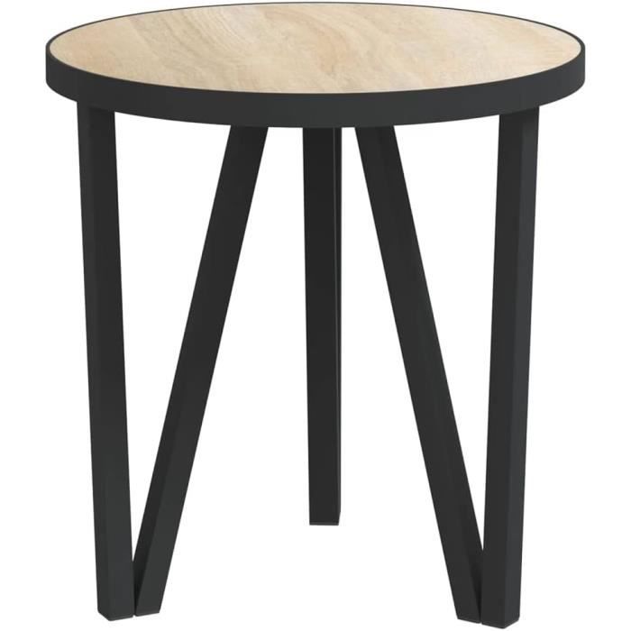Table à Thé Table Basse Table dAppoint Bout de Canapé Meuble de Salon Salle de Séjour Maison Intérieur Chêne Sonoma Ø35 cm MD[601]