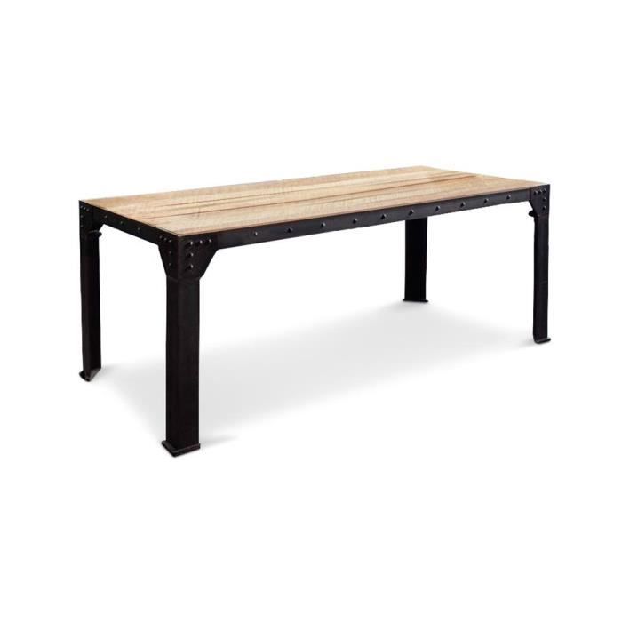 Table à Manger Vintage Industriel Bois Et Acier Table A Manger Vintage Industriel Bois Et Acier Achat Vente Table A Manger Seule Table A Manger Vintage Indu Cdiscount