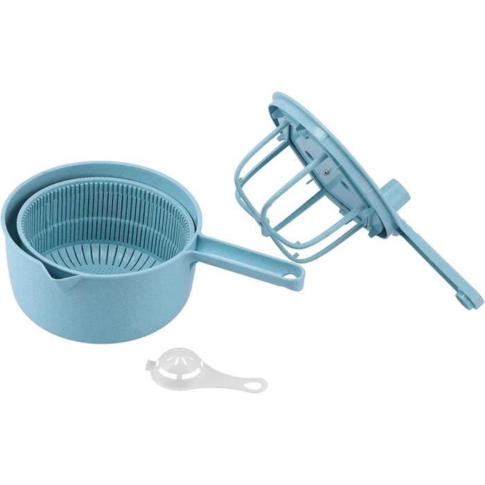 Essoreuse à Salade Multifonction Arquiel 7 En 1 - 4L Avec Râpe Et Trancheuse - Manuel - ABS Renforcé
