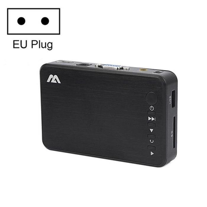 Yonis Mini Lecteur Multimédia Full HD 1080P HDd Carte SD USB Sortie HDMI Vga + SD 4Go Noir - vue 2