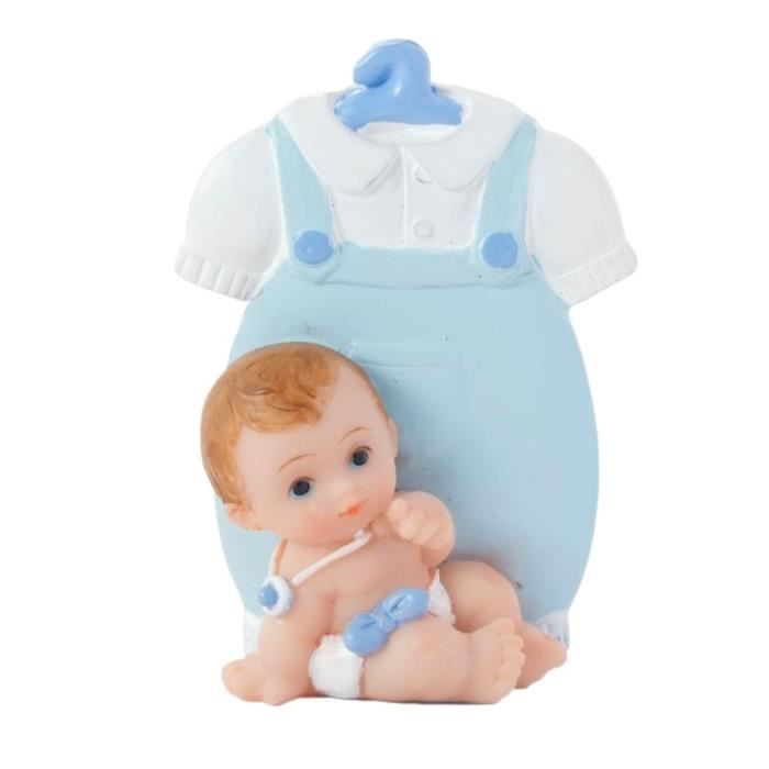 Figurine sujet bébé garçon - Décor gateau baptême H 5 cm