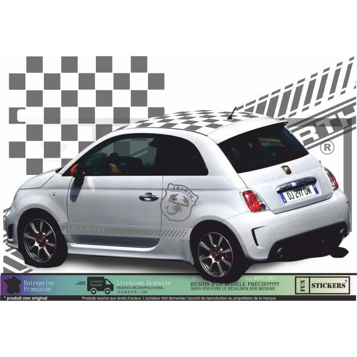 Sticker ABARTH Bas de Caisse Autocollants Adhésifs 3 stickers Fiat Voiture 