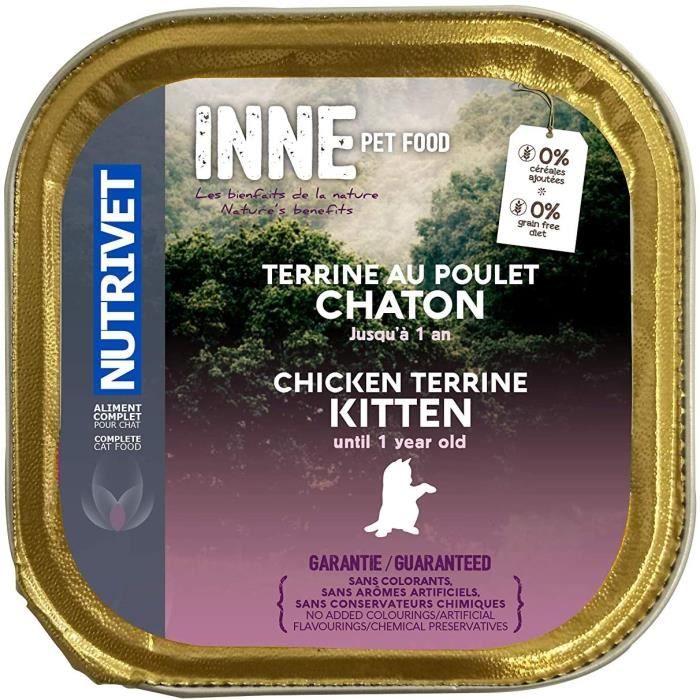 Nourriture Pour Chats Nutrivet Inne Terrine Chaton Bq Pour Chat 150 G Achat Vente Croquettes Nourriture Pour Chats Nut Cdiscount