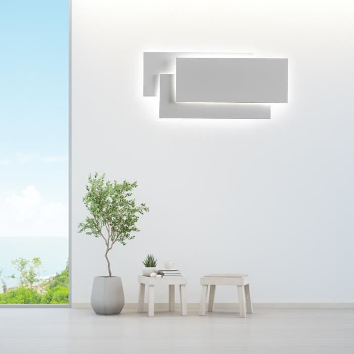 Applique Murale Intérieur Contemporain Luminaire Eclairage Décor Lumière Blanc Froid - Blanc - Yote