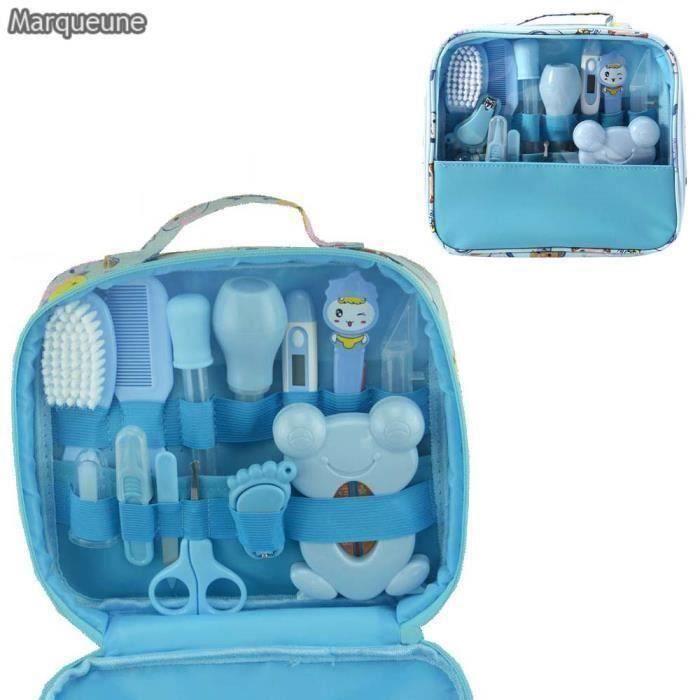 Trousse de Soin Bébé Complete - 13 Accessoires - (Bleu