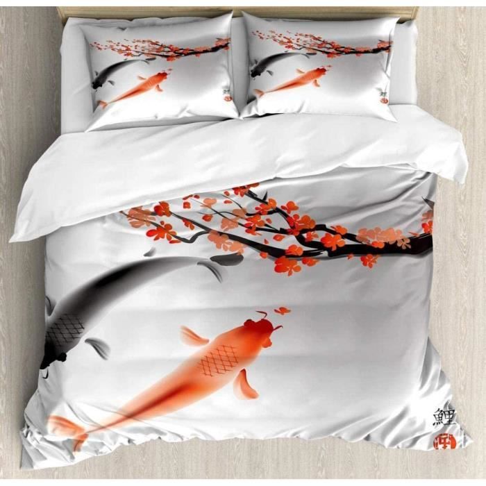 Housse De Couette 140x200cm,Housse De Couette Fleur De Cerisier