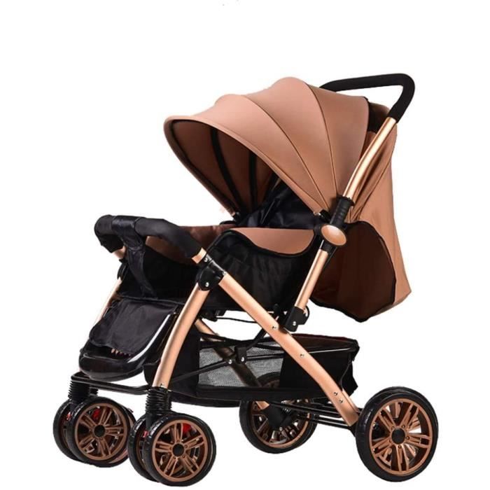 Poussette Canne Landau Pliable pour Bebe 0 36 Mois avec Ceinture De Securite Brown A 212 Cdiscount Puericulture Eveil bebe