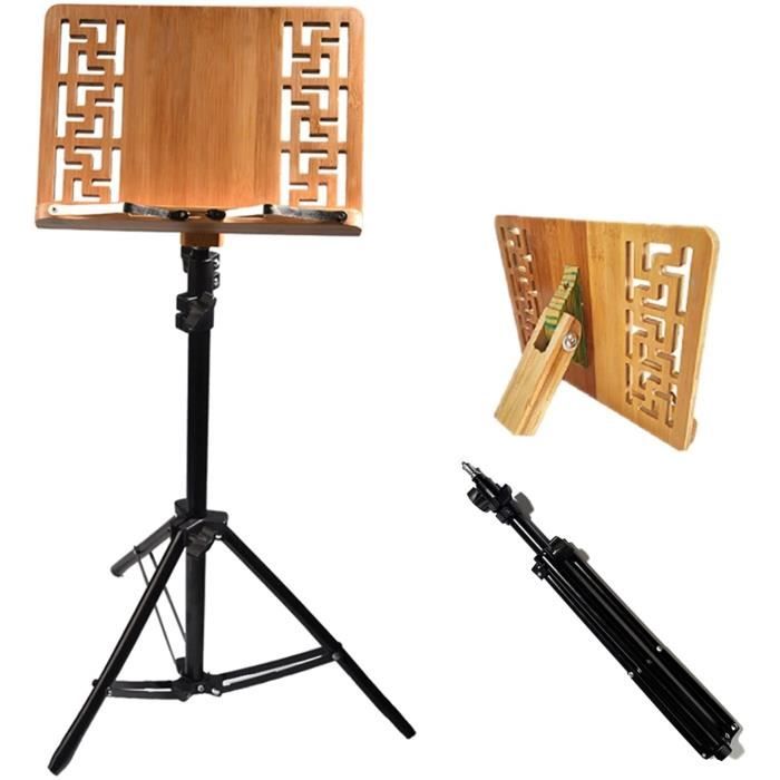 Pupitre De Musique - Pliable Et Portable Music Stand, Pupitre De Musique en  Bois, Natural Color, Adjustable Height (78cm~160cm[310] - Cdiscount  Instruments de musique