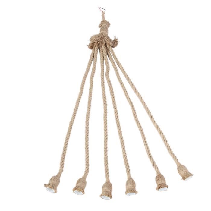 Wrpacttg Support Ampoule E27 avec Prise, Lustre Corde de Chanvre Câble 5.1M, Douille Ampoule avec Interrupteur, Suspensions d'éclairage Intérieur, Lampe Suspendue Industrielle pour Salle à Manger Wrpacttg Support Ampoule E27 avec Prise, Lustre Corde de Chanvre Câble 5.1M, Douille Ampoule avec Interrupteur, Suspensions d'éclairage Intérieur, Lampe Suspendue Industrielle pour Salle à Manger