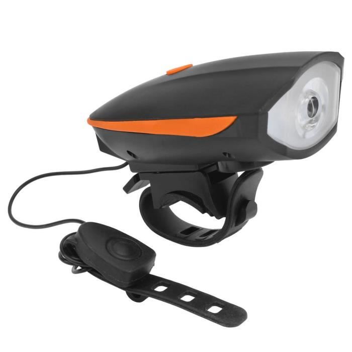 Phare De Vélo Rechargeable USB/solaire Avec Klaxon - Éclairage Longue Portée 200m Pour Vélo, Scooter - Zyntora