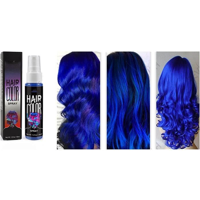 Spray De Couleur,Couleur Temporaire Cheveux Bleu Blond Rouge Rose (Bleu)  753 - Cdiscount Au Quotidien