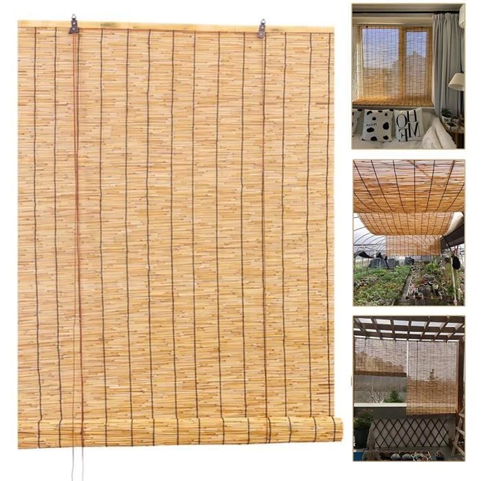 Rideaux De Roseau Naturels Store En Bambou Relevables Store