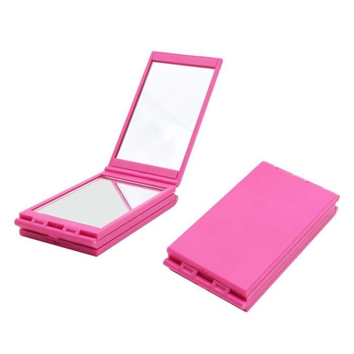 Miroir à 4 Faces Pliable Portable 360° - Miroir Maquillage Voyage Pour Coiffure, Rasage Et Bricolage Noir