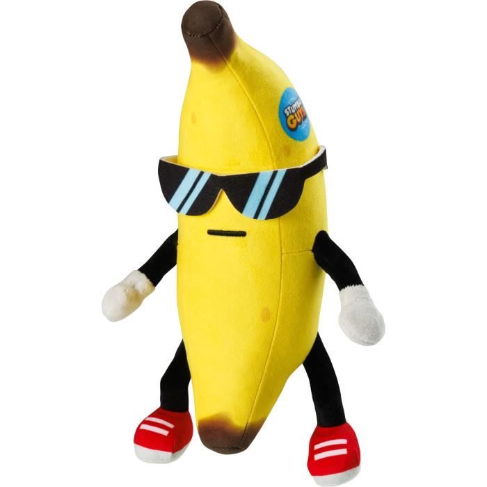 bandai - stumble guys - peluche 30 cm - banana guy