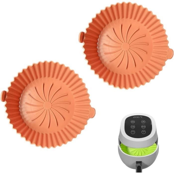 Lot De 6 Moules En Silicone Pour Friteuse à Air Et Micro-ondes - Résistant De -20°C à 230°C - Parfait Pour œufs Pochés, Muffins, Cupcakes - 8x6,5 Cm