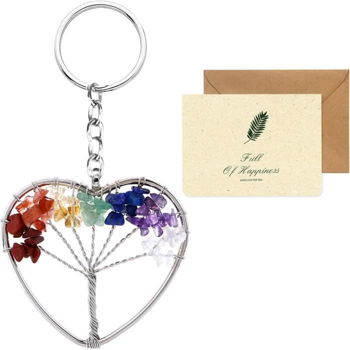 Porte-clés Arbre de Vie 7 Chakras 